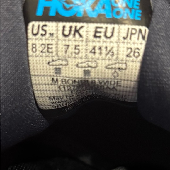 HOKA Navy and Light Blue Running Shoes - Like New! - Picture 6 of 6